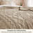 Bedsure Full Tufted Boho Comforter Set - Khaki Geometric Design, Farmhouse Embroidery, Soft 5-Piece Bedding Set, All Season-125465503-125465506