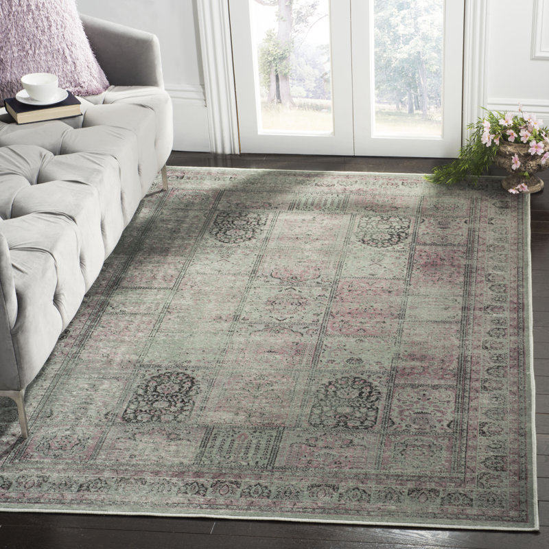 Ellsbury Oriental Viscose Hand Woven Area Rug, Rectangle 99 x 170cm