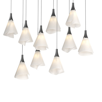 Luminaire suspendu rectangulaire à 10 lumières Mobius