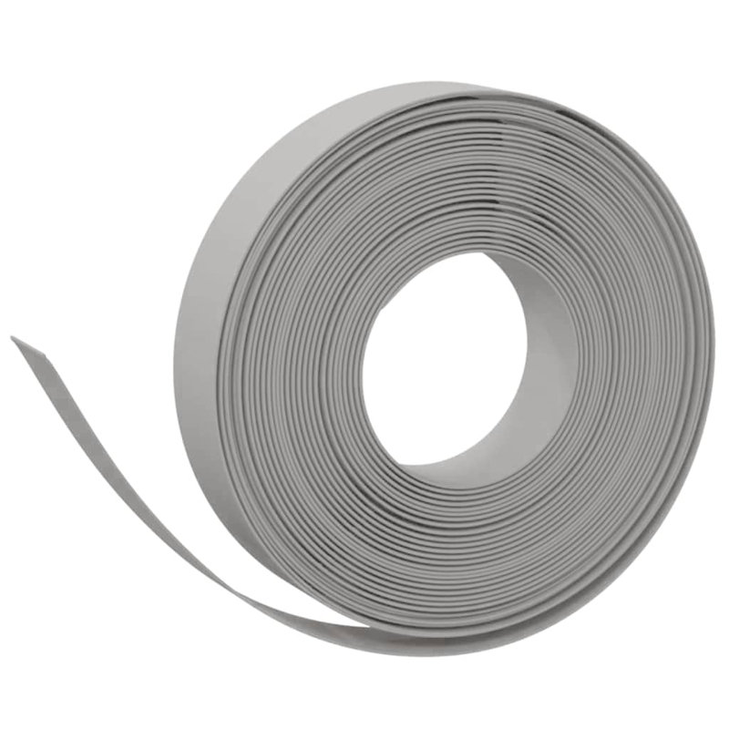 Ensemble de 3 bordures de jardin en polyéthylène noir 32,8 pi 5,9 po Vidaxl, H 2,9 pi x l 0,4 pi, Gris