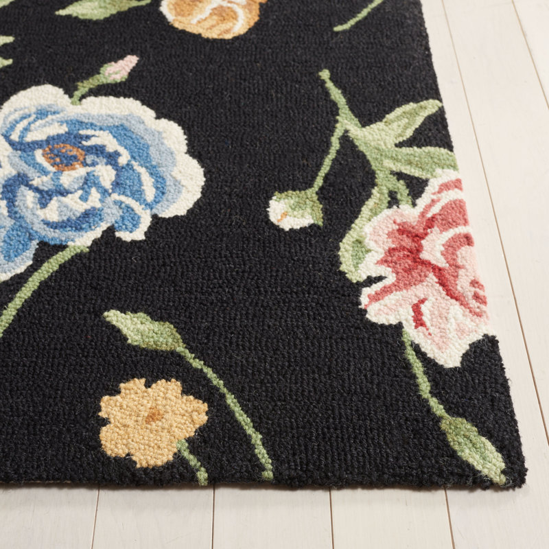 Tapis en laine / coton touffeté à la main Leitha, Tapis de couloir 2 pi 3 po x 8 pi