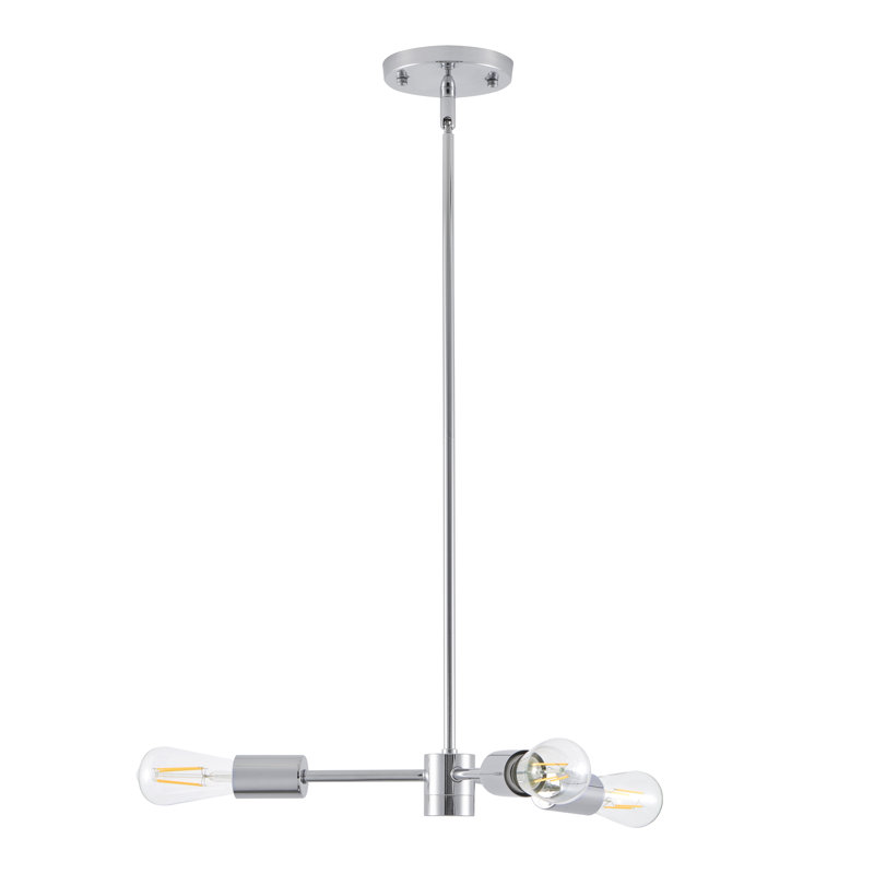 Lustre sphère Spoutnik 3 lumières morethampstead, Chrome poli