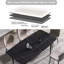 Table en pierre frittée noire de 71,39 po pour salle à manger - pouvant accueillir de 6 à 8 sièges, structure stable, résistante à la chaleur, surface de bureau rectangulaire, structure en métal, 6 à 8 po, facile à nettoyer