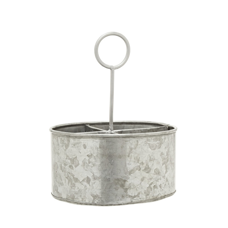 Metal Round Flatware Caddy
