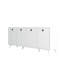 Console moderne blanche avec plusieurs tablettes, 70,9 po x 31,5 po x 17,7 po | 100% panneau de particules enduit de mélamine, épaisseur: 0,7 pouce | Conception murale et élégante pour les solutions de rangement de salon et d'entrée-83205612