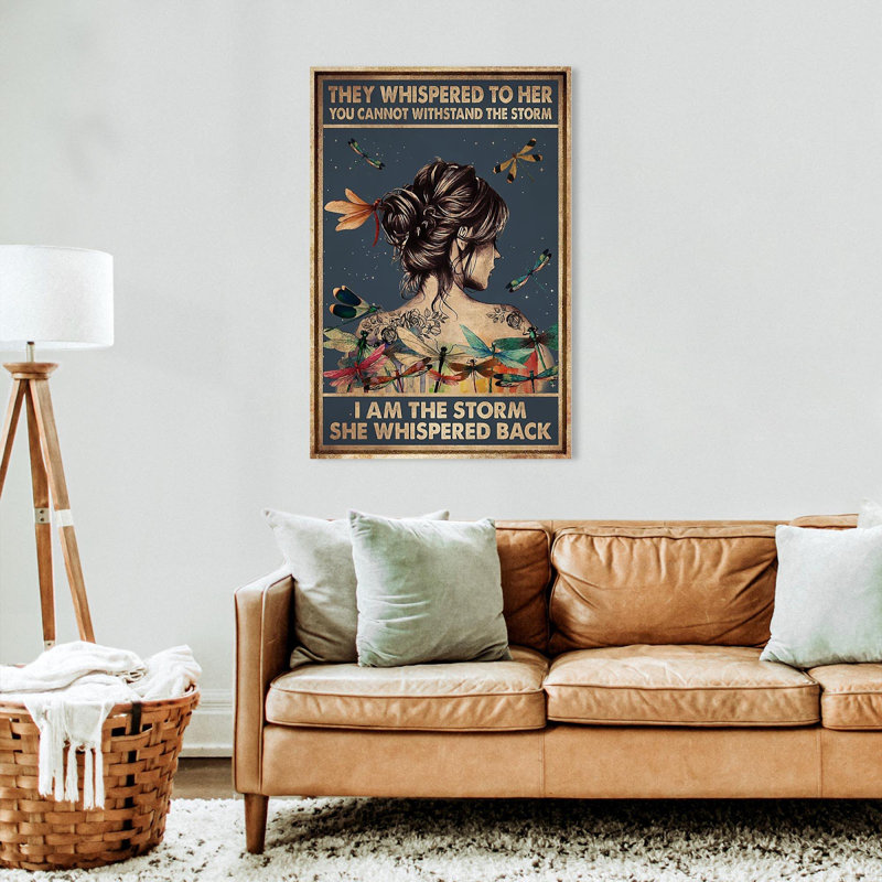«She Whispered to Her I Am the Storm She Whispered Back», impression sur toile tendue, H 20 po x l 16 po x P 1,25 po