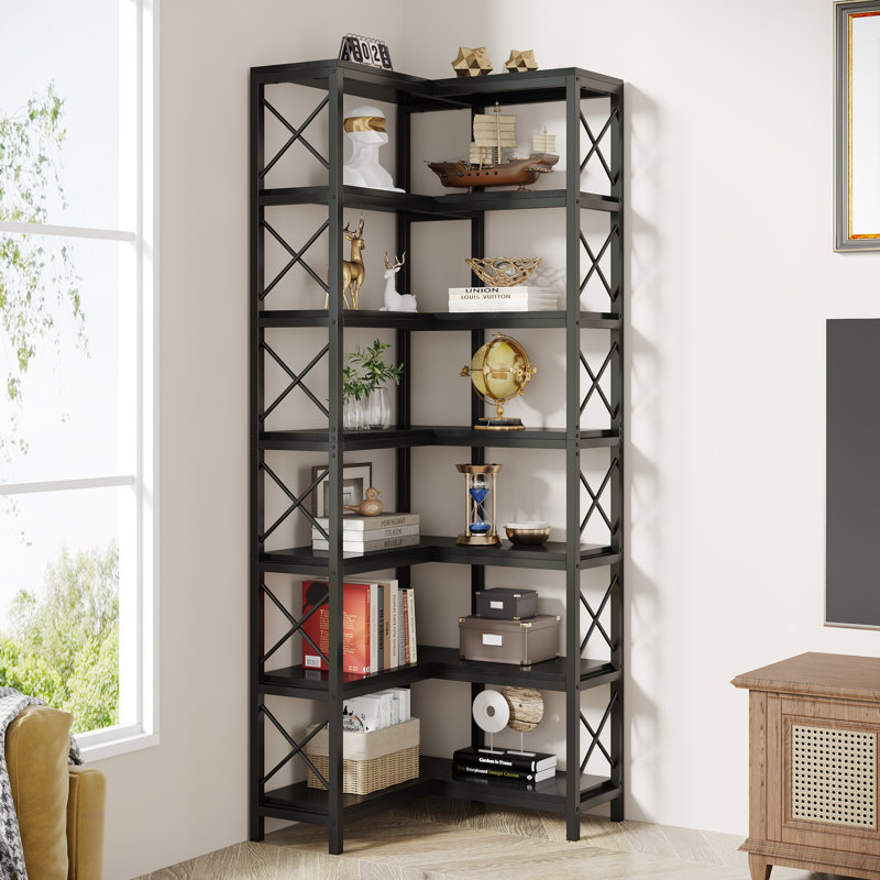 Zukowski Corner Bookcase, Black