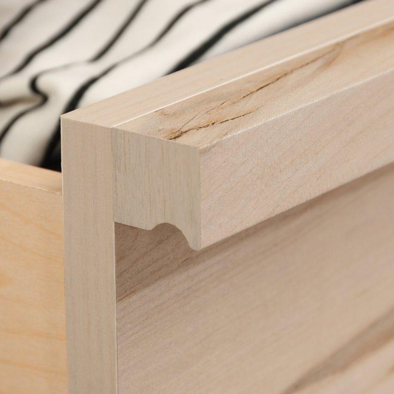 Commode en bois manufacturé à 6 tiroirs l 60,71 po Holtzlander , Érable du Pacifique
