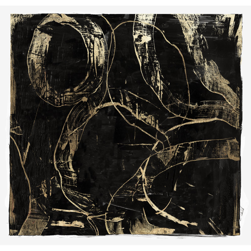 «Golden Silence I» sur toile, H 12 po x l 12 po