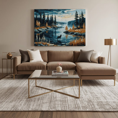 USA State Minnesota Blue Canvas Wall Art