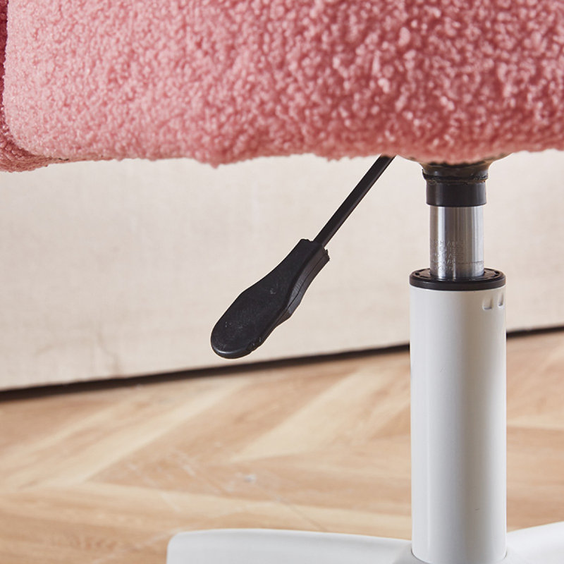 Ensemble de 1, fauteuil de bureau personnel, fauteuil de coiffeuse Fluffy, Rose