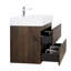 Meuble-lavabo de salle de bain - Noyer 36 po, rangement maximum, silencieux, sans poignée, lavabo en noyer blanc, grand espace de rangement, lisse et silencieux, contemporain-1673739157-1673739164-1673739153