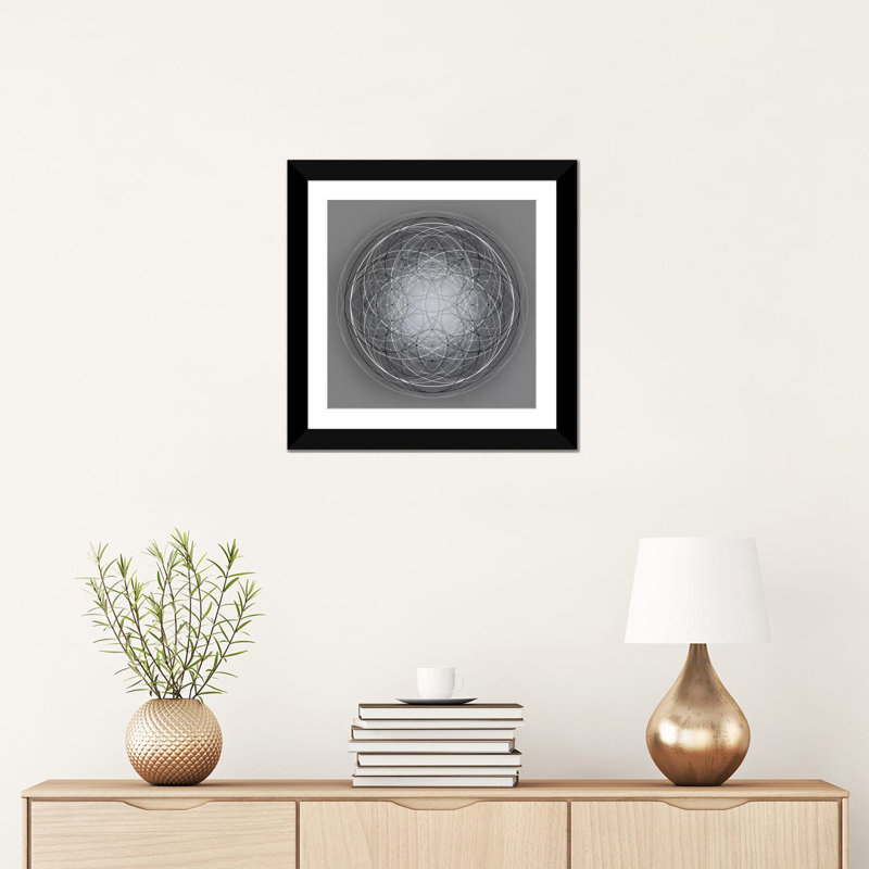 « positive energy v », reproduction d’impression sur toile tendue, H 16 po x l 16 po x P 1 po, Papier beaux-arts encadré noir