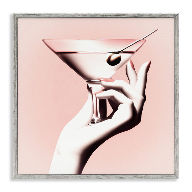 «Martini Stirred», estampe numérique par Sophie 6, H 17 po x l 17 po, Estampe numérique Farmhouse