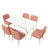 Magallanes 6-Person Extendable Table Dining Set with Velvet Dining Chair-1814485624-1814485571