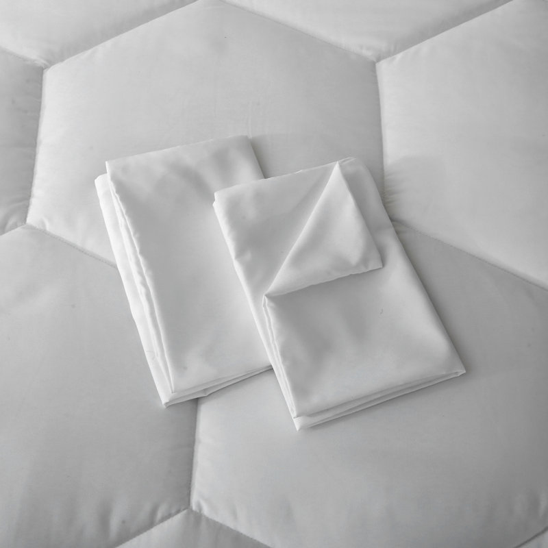 Ensemble d'édredon surdimensionné en microfibre Better Style Home, Édredon pour grand lit + 2 taies décoratives, Gris