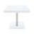 Creston White High Gloss and Chrome Rectangular Dining Table