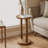 Farmhouse Minimalist  Round End Table With Open Base