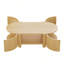 Ensemble de 3 tables basses et tables d'appoint en bois avec portes à fermeture en douceur pour rangement caché