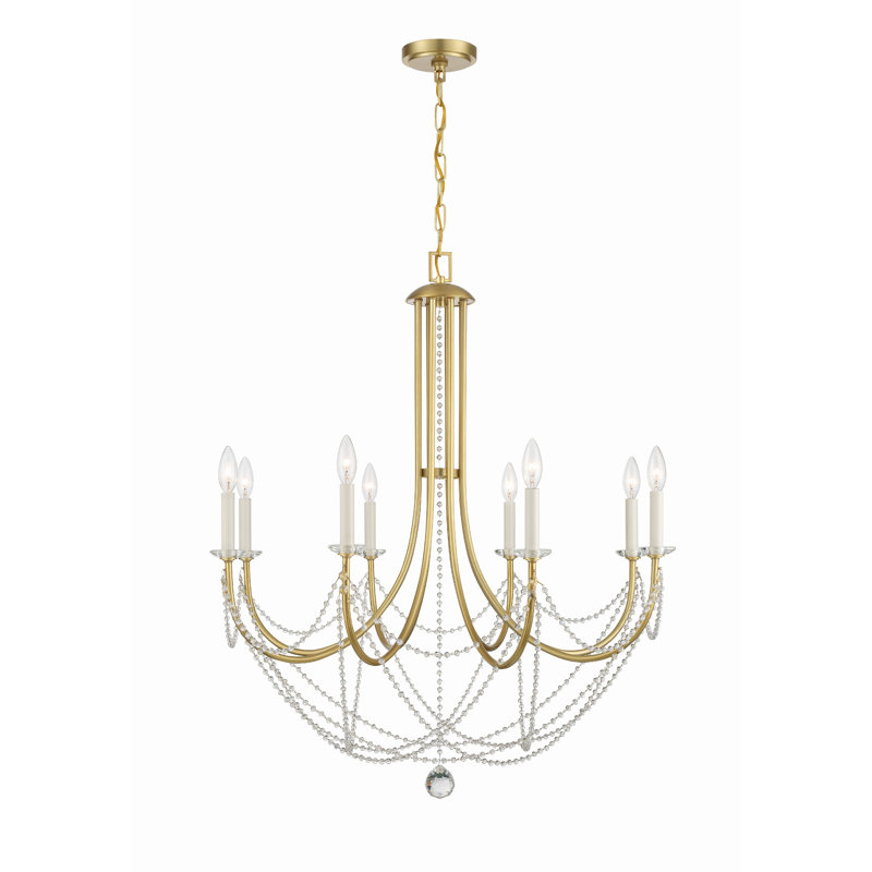 Paradiso 8 - Light Dimmable Classic / Traditional Chandelier, Brown/Gold
