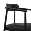 Chaise en bois avec siège en cuir véritable Scanden