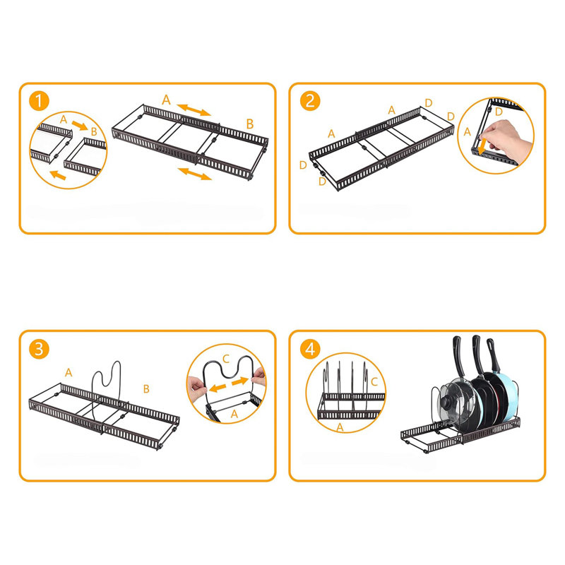 Buckingham Expandable Pot Pan Lid Organising Rack
