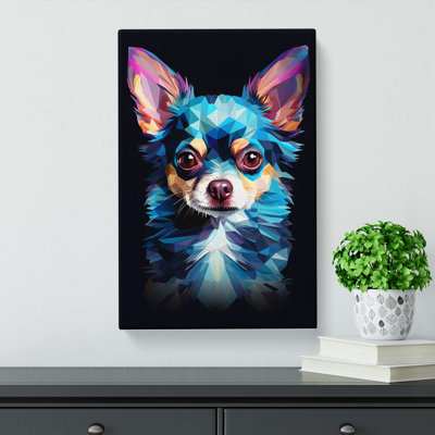 Chihuahua Geometric Art - Wrapped Canvas