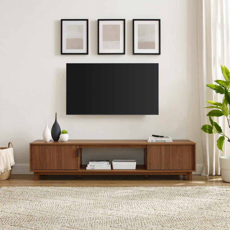 Farmann Reeded 2-Door TV Stand | Mid-Century Modern