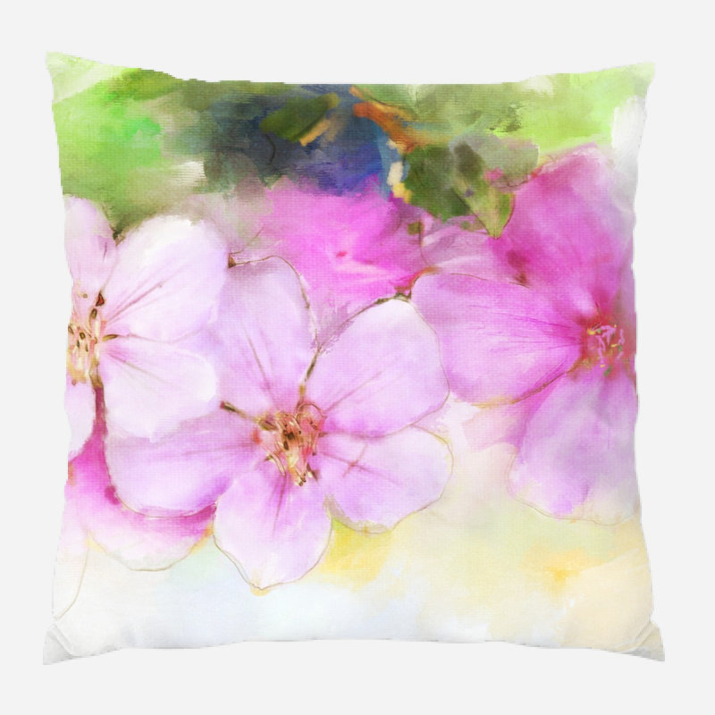 Housse et insert de coussin carré Croy Paint, Microsuède, Intérieur