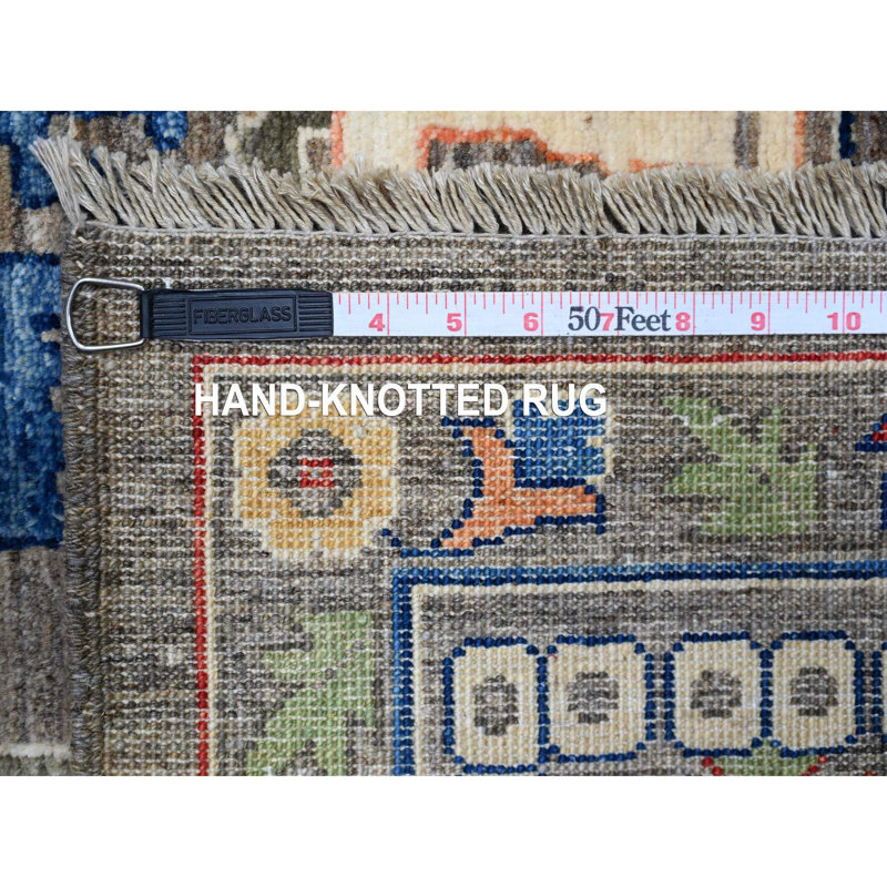 Sharuna One-of-a-Kind Rectangle: 8' X 9'10" New Age Wool Area Rug Grey