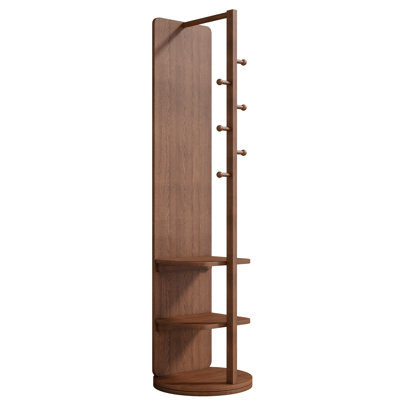 Miroir 19,6 po x 68,8 po avec teinte noyer, bois massif et verre en caoutchouc - rehausse l'esthétique de la chambre à coucher, le bois et ajoute de la sophistication à la maison