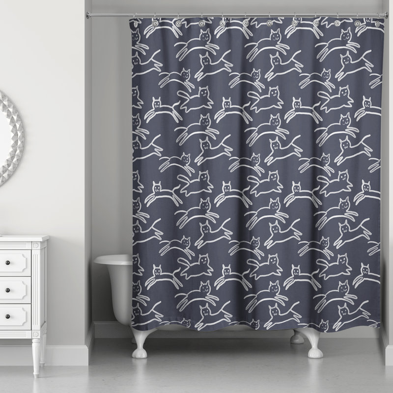 Rideau de douche Rojerio, Bleu marine