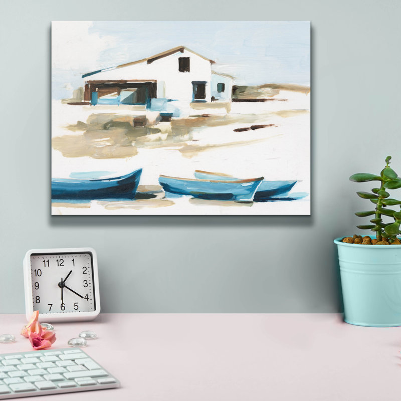 «Beach Outpost 2» par Ethan Harper, H 12 po x l 16 po x P 0,75 po