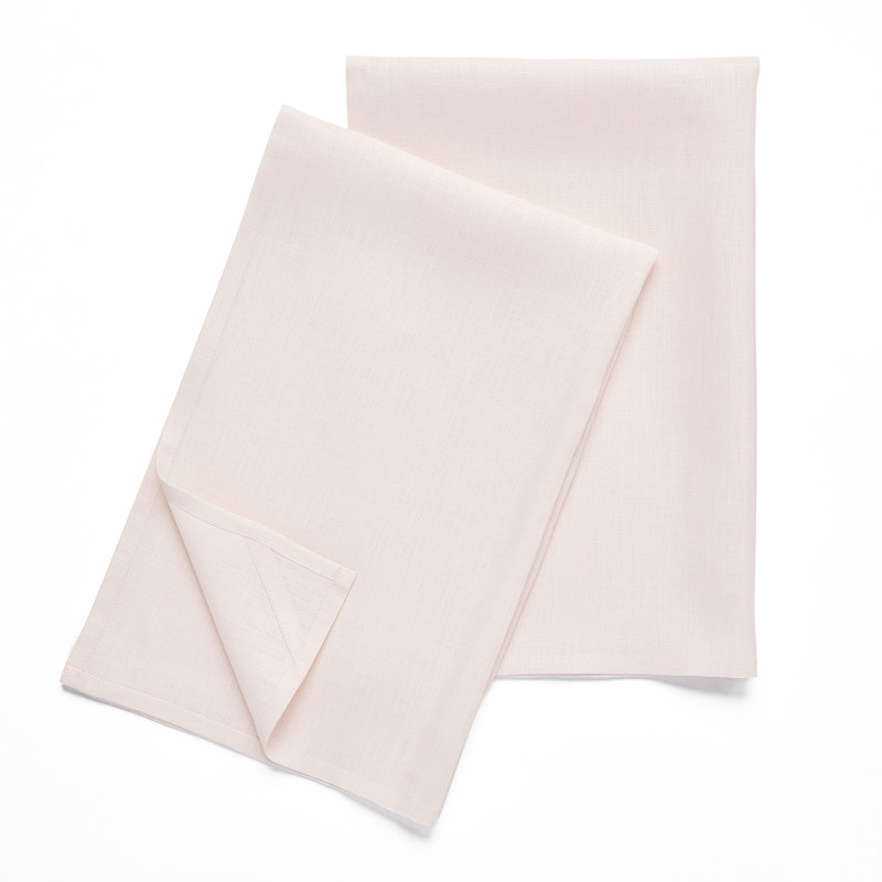 Kitchen Linen - 100% Pure Linen Kitchen Towels, Pink