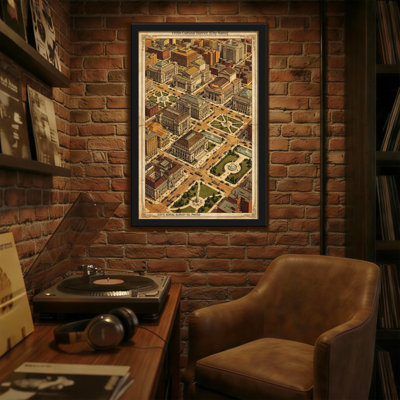 «Scenic & Cityscapes», impression de carte architecturale rétro