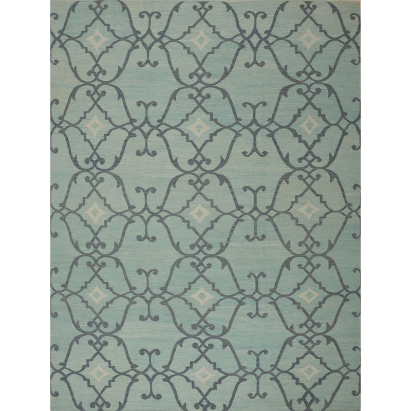 Geometric Area Rug in Green
