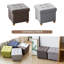 38cm Wide Solid Colour Footstool Ottoman-647977459