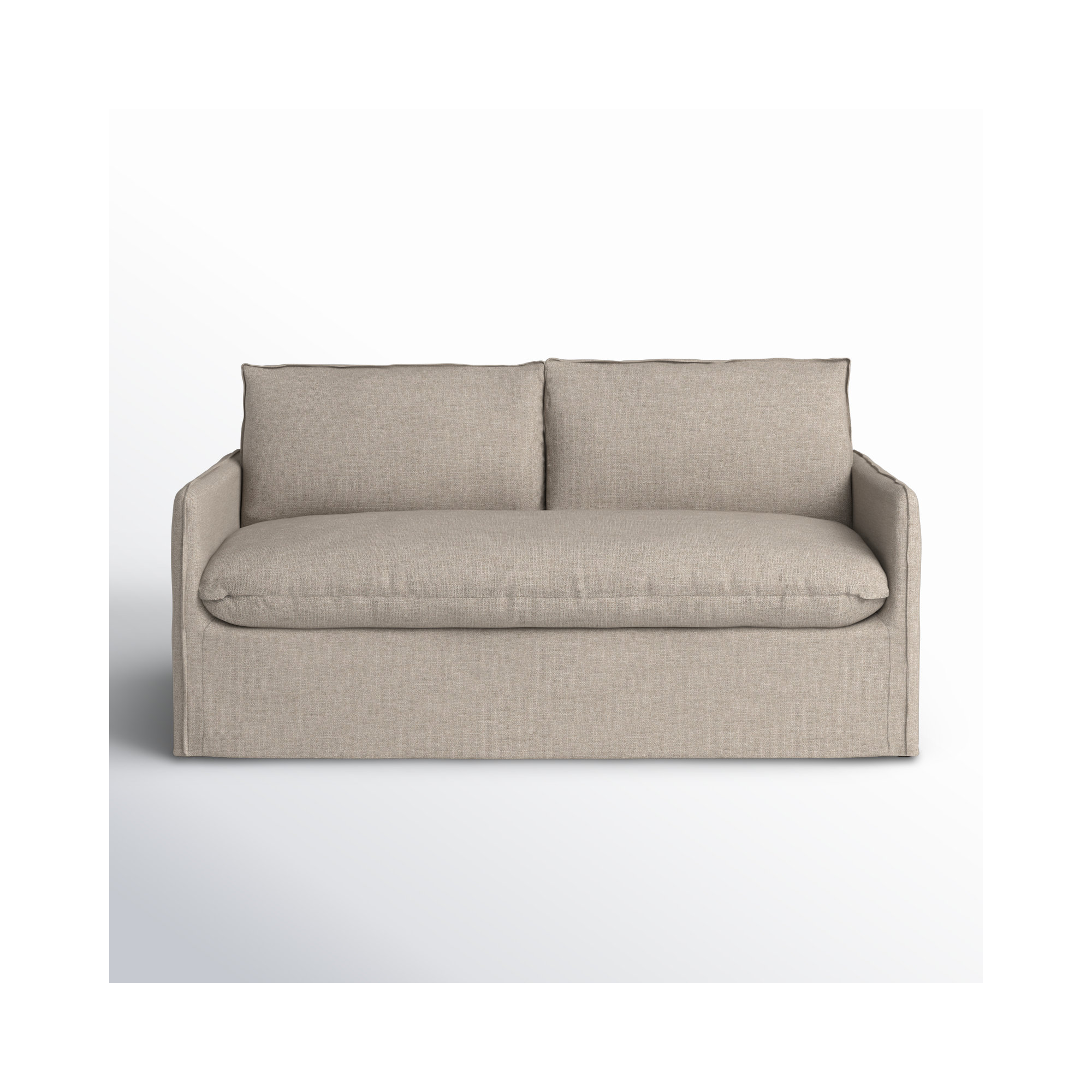 Bellatrix 72'' Upholstered Loveseat, Conversation Ivory Basketweave