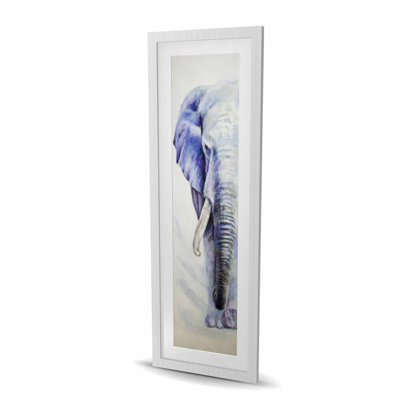 Blue Elephant - Livingroom Wildlife, reproduction encadrée
