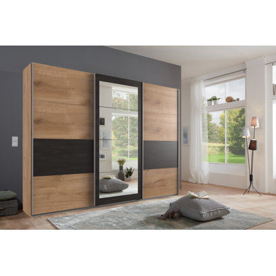 Attalie 3 Door Manufactured Wood Wardrobe