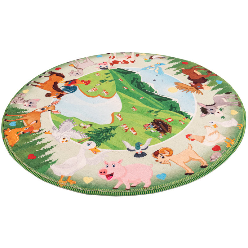 Round Juno Hand Tufted Area Rug, Round 80cm