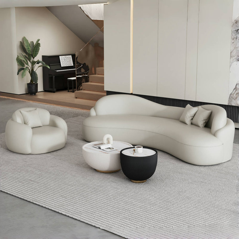 Canapé au design simple et luxueux