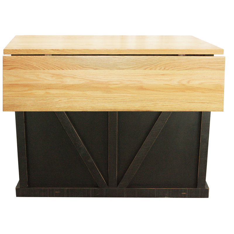Crugers Kitchen Island, Rustic Antique Black