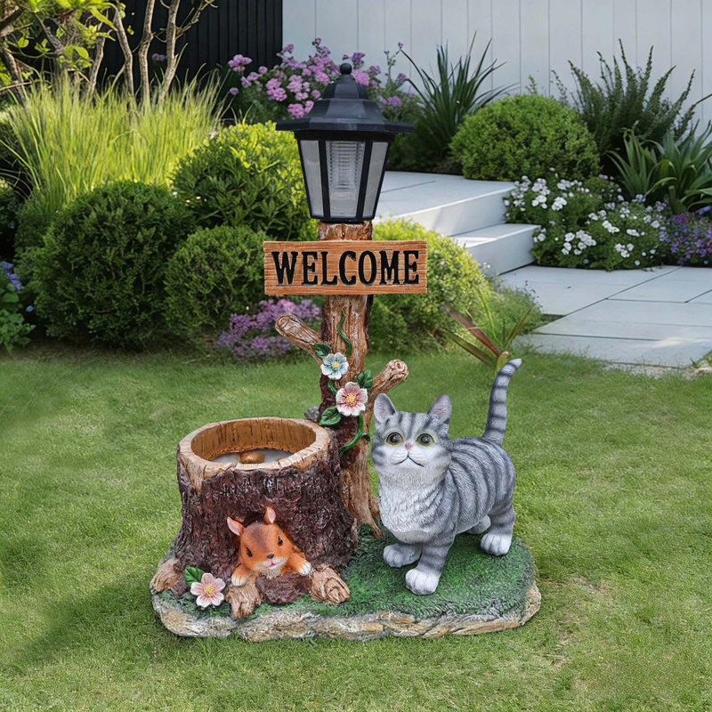 Statue chat pour jardin