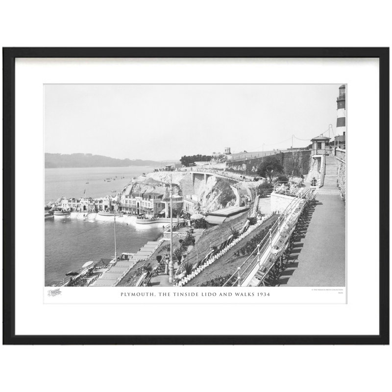 Plymouth, The Tinside Lido And Walks 1934 by Francis Frith - Single Picture Frame Print, 45cm H x 60cm W x 2.3cm D
