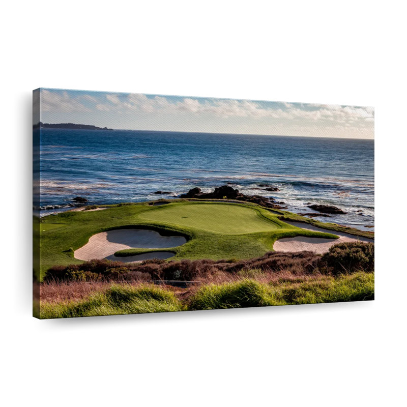 «California Coastline Golf Course», reproduction sur toile, H 32 po x l 48 po x P 1,25 po