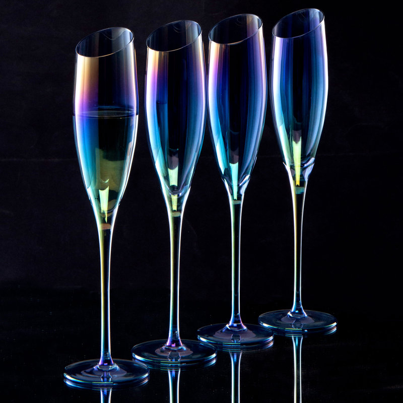 4 Piece 177ml Glass Flute Set