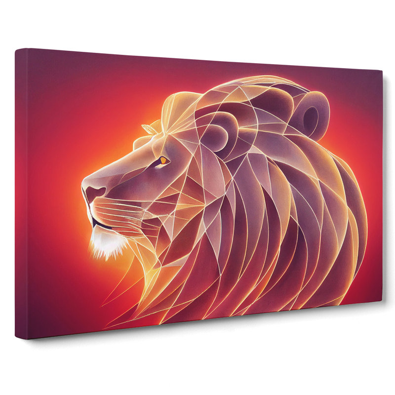 The Abstract Lion - Wrapped Canvas, 35cm H x 50cm W x 3cm D