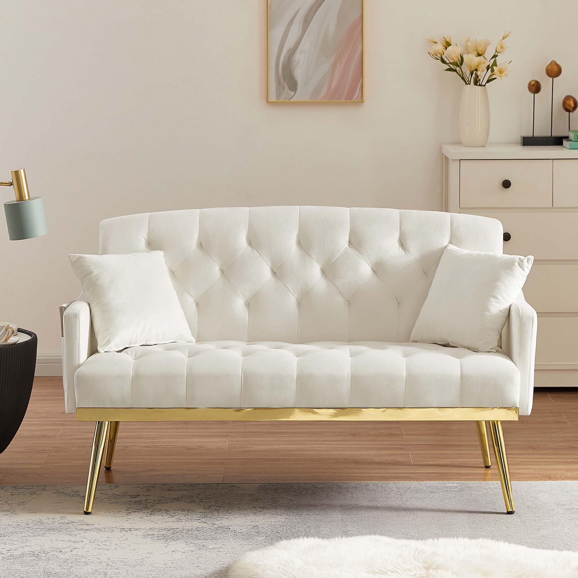 Mercer41 Takenori 55.5'' Velvet Loveseat | Wayfair