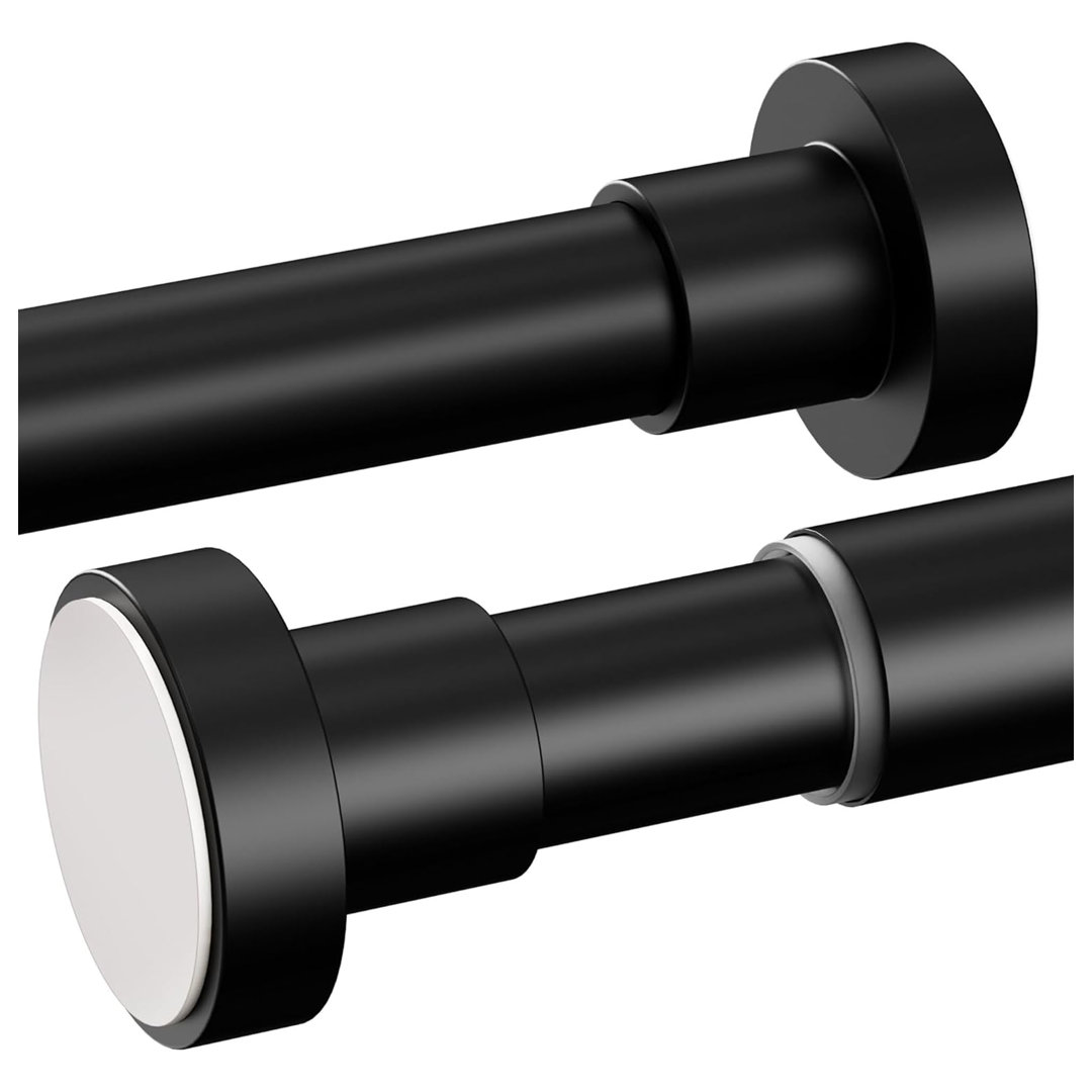72cm Straight Tension Shower Curtain Pole & Hook Set